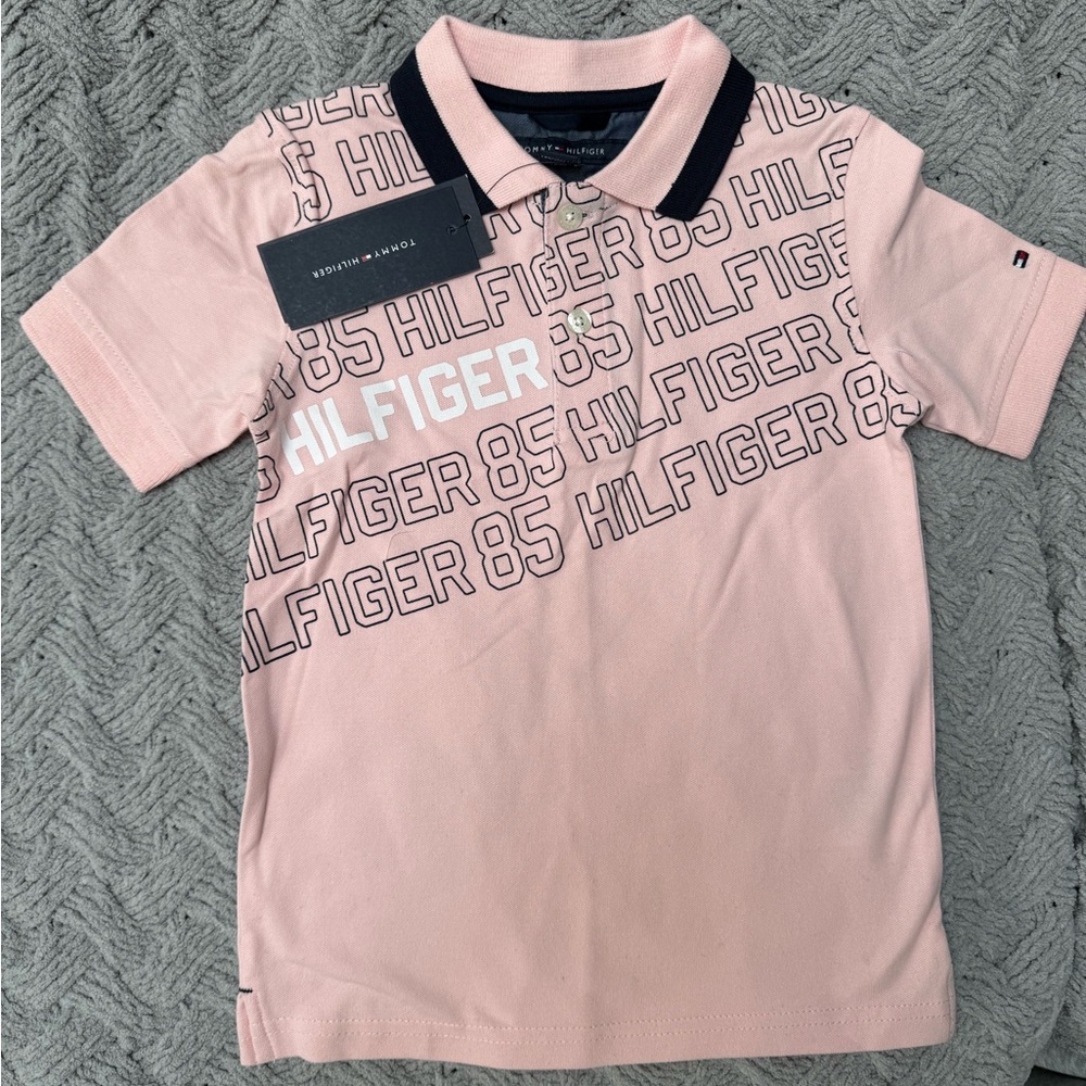 NWT - Kids Tommy Hilfiger Pink Polo - Size 5